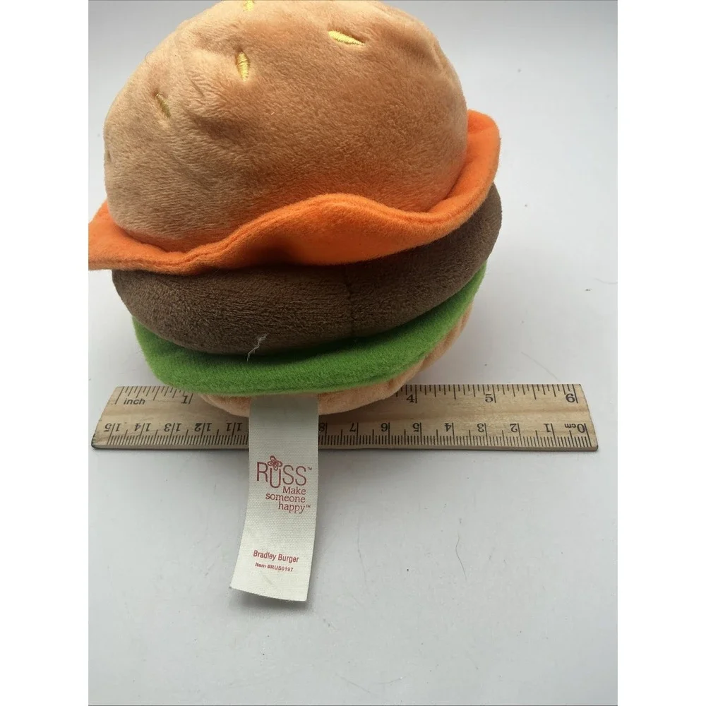 Russ Snackeez Bradley Burger Plush Cheeseburger 5